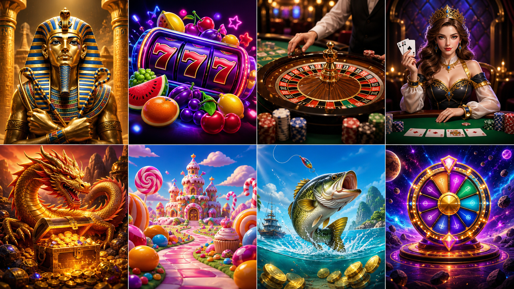 Selección visual de juegos de casino